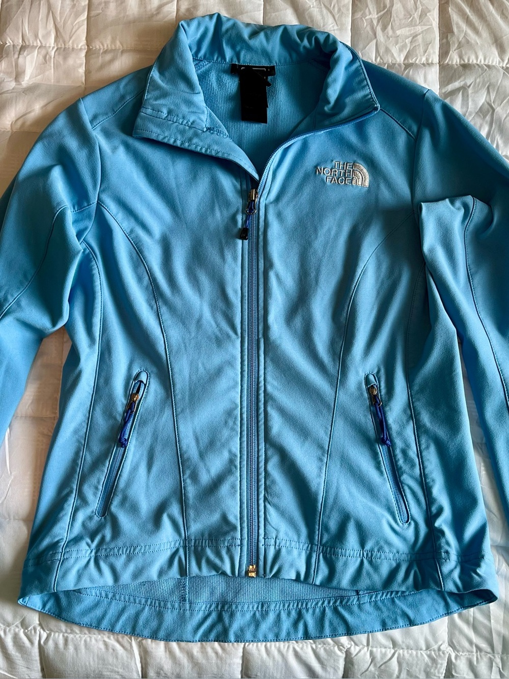 The North Face Womens' Light Blue Softshell Jacket